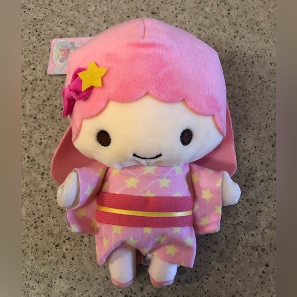 Like NEW Little Twin Stars Lala in Kimono Plush Pouch with a chain - Picture 1 of 13